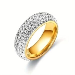 Luxury Diamond Eternity Gold Band Ring
